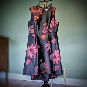 Floral Brocade high-low Dress EUC